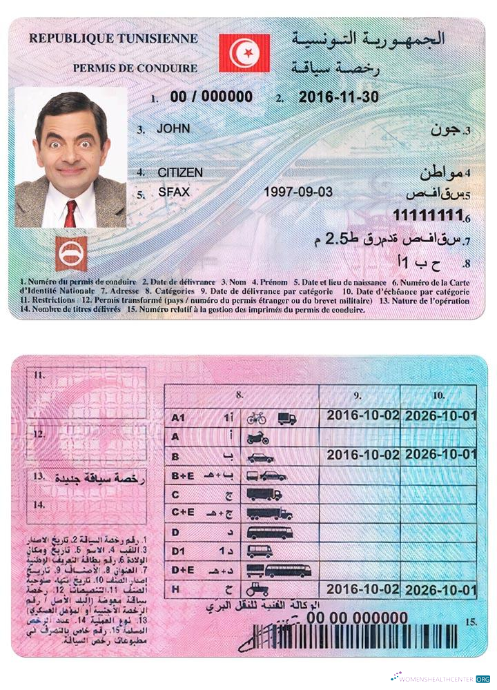 download Tunisia driving license